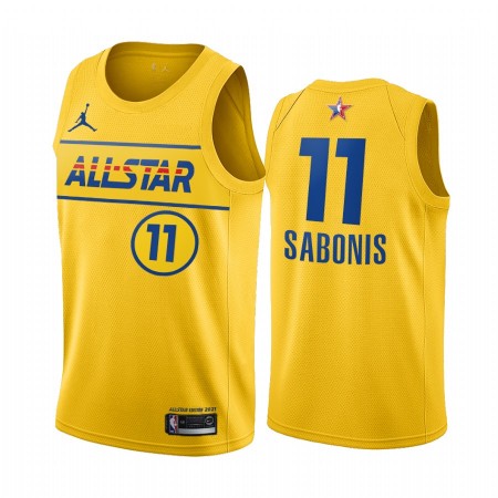 NBA Mænd Trøje Indiana Pacers Domantas Sabonis 11 2021 All-Star Jordan Brand Gold Swingman